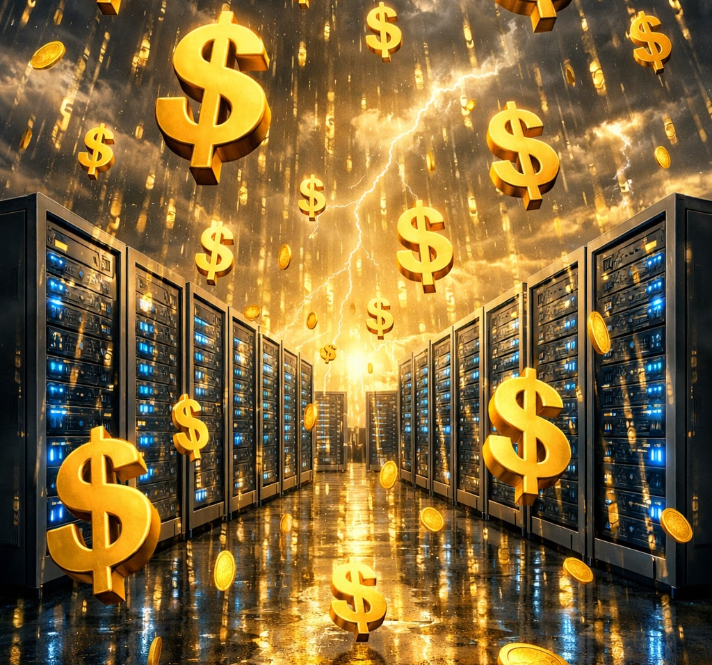 Bessemer Venture Partners logo and abstract AI technology representation
