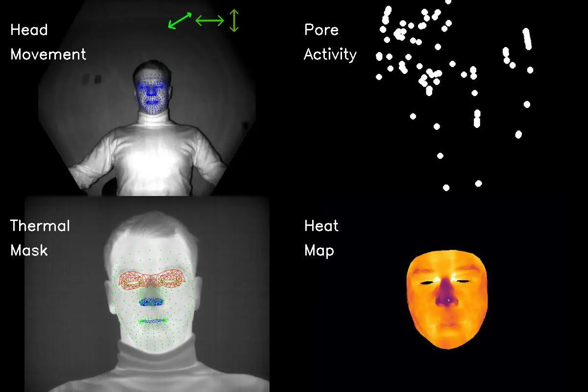 A conceptual illustration of AI-powered security monitoring technology.