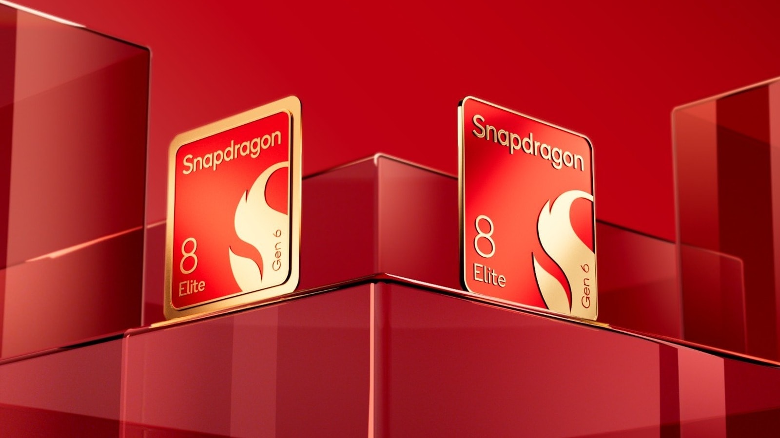 Qualcomm Snapdragon logo on a tech background